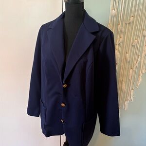 Vintage Lady Jennifer Navy Blazer with Gold Buttons